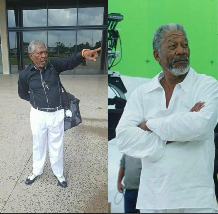 Langalakhe Zwane looks like Morgan Freeman. He plays Macingwane on Imbewu the seed 