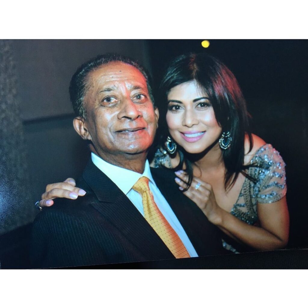 Jailoshini Naidoo with her father on his birthday!