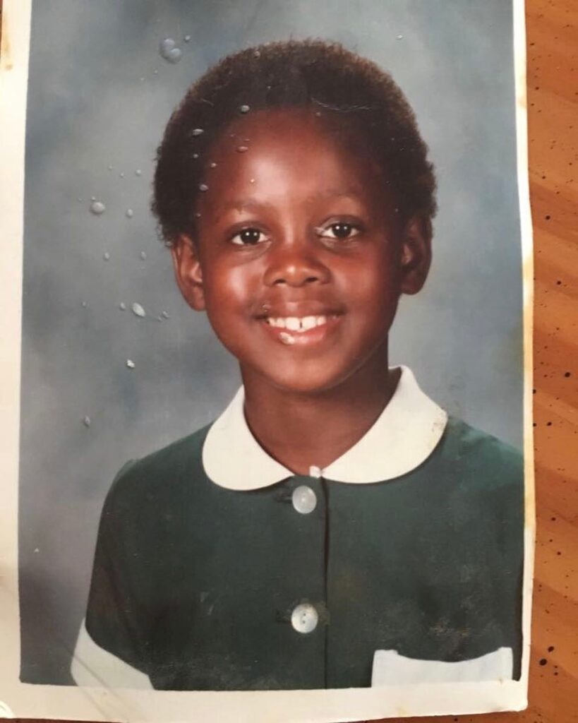 Nolwazi Shange Ngubeni as a 9 year old child at Pinetown Senior Primary School in grade 4 or standard 2