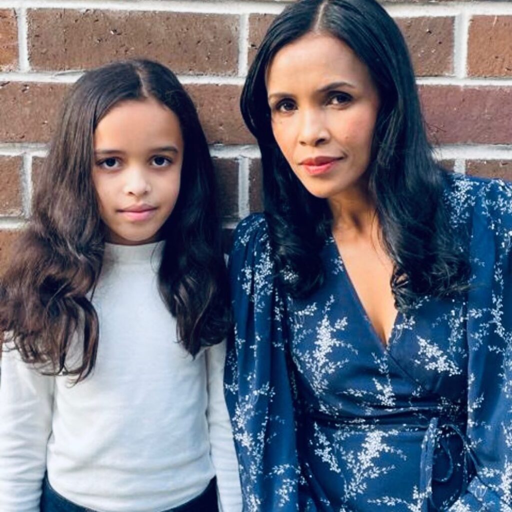 Image of Dawn Matthews with her daughter in real life.