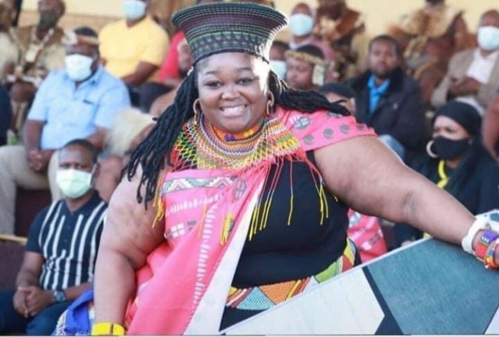 The amzulu queen, Ntokozo Mayisela, at one of the zulu traditional ceremonies 