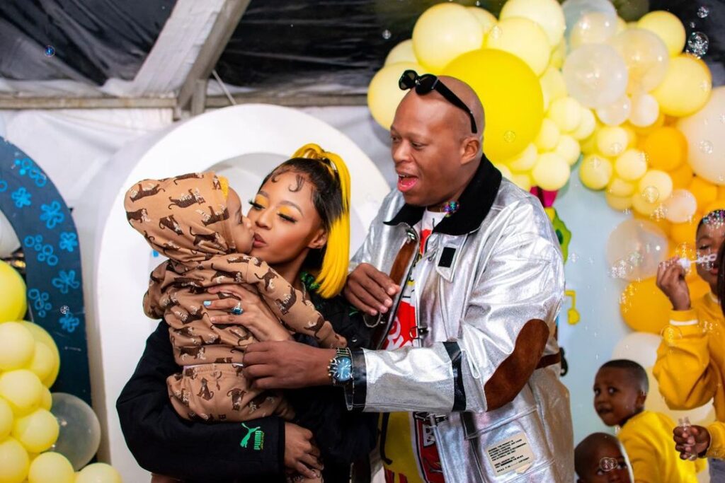 Mampintsha's Cars and a House left to Babes. Here with Babes Wodumo and Sponge Wodumo their baby.